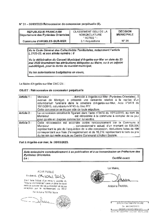 Les D cisions Municipales
